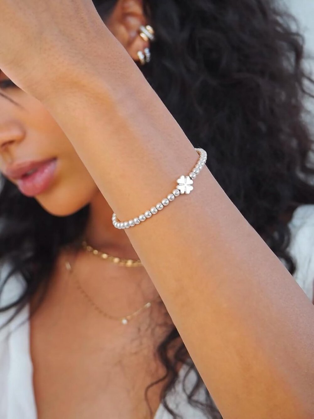 Gold Bracelets For Women 14k Gold Beaded Bracelets Stackable Bracelets For Women View 6